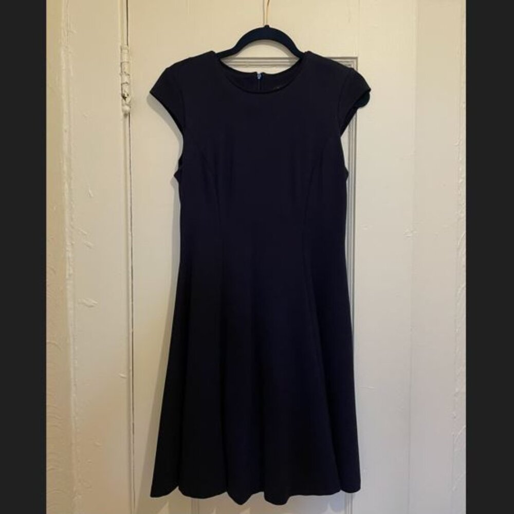 Like New NWOT Premise Navy A-Line Knit Dress Size S
